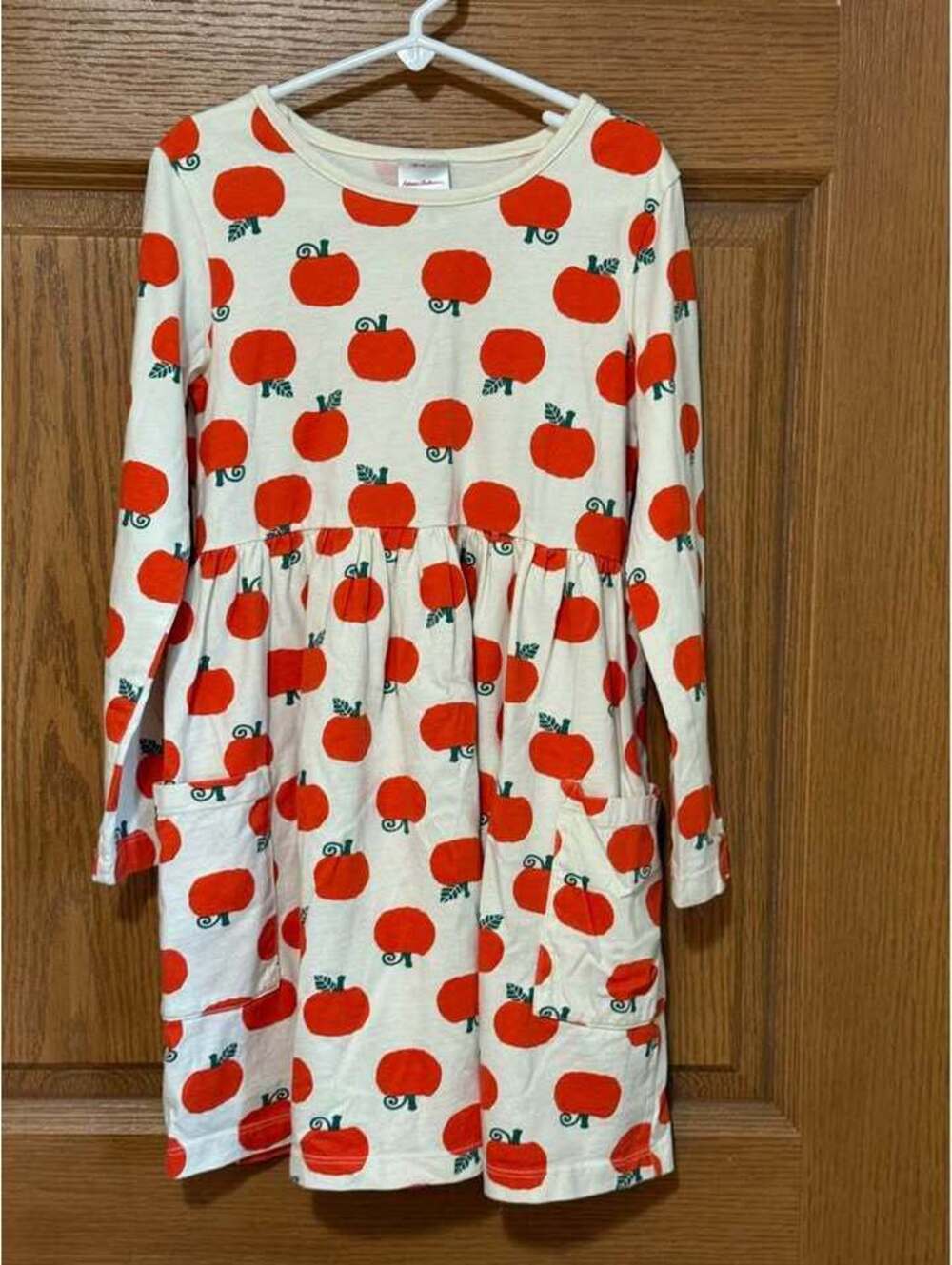 Hanna Andersson Girls Size 8 Pumpkin Fall Dress w/ Pockets – NWOT Fall Halloween